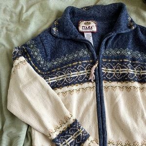 Tiara Vintage Zip Up Sweater